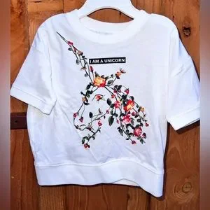 BURBERRY バーバリー Tシャツ半袖 I AM A UNICORNロゴ BURBERRY バーバリー Tシャツ半袖 I AM A UNICORNロゴ